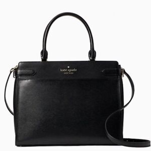Kate Spade Staci Black Leather Large Satchel NWT